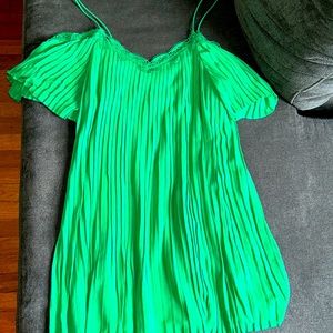 Alice and Olivia kelly green dress